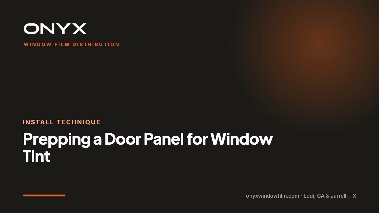 Prepping a Door Panel for Window Tint